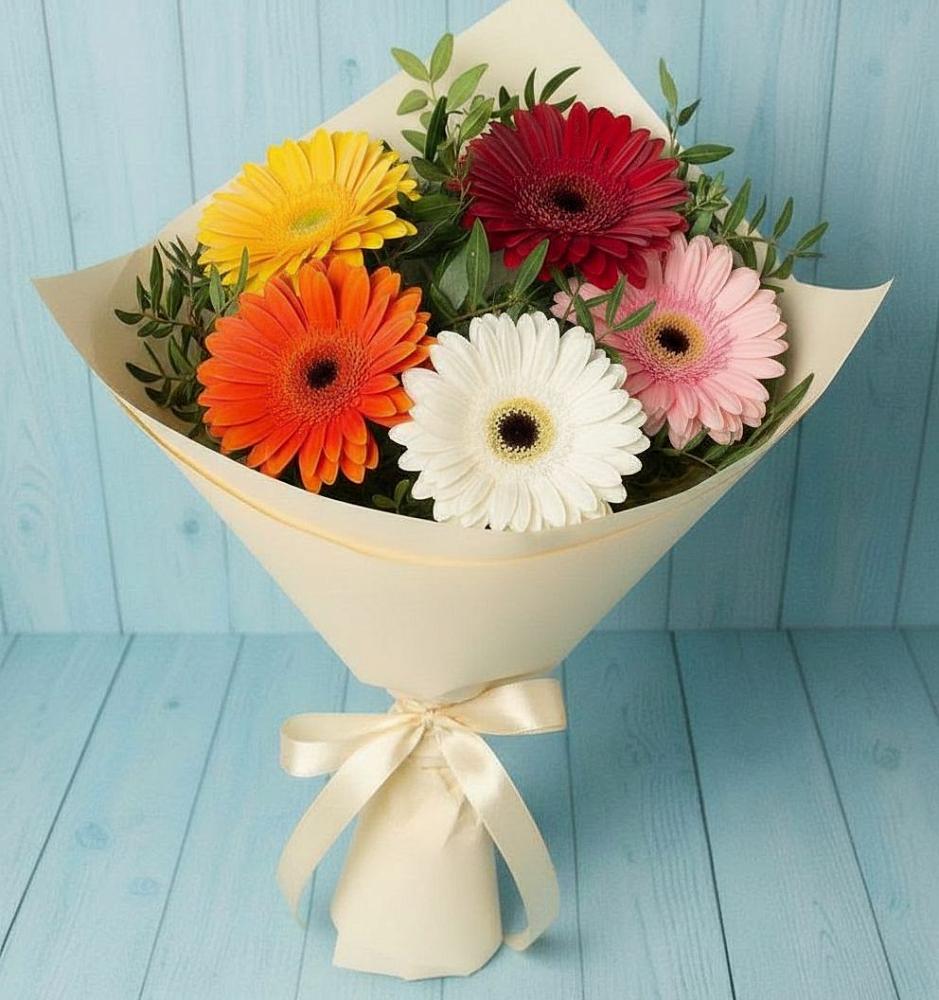 Букет цветов из: Герберы в Глебычево