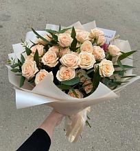 Букет Кремовые розы Латте в Глебычево