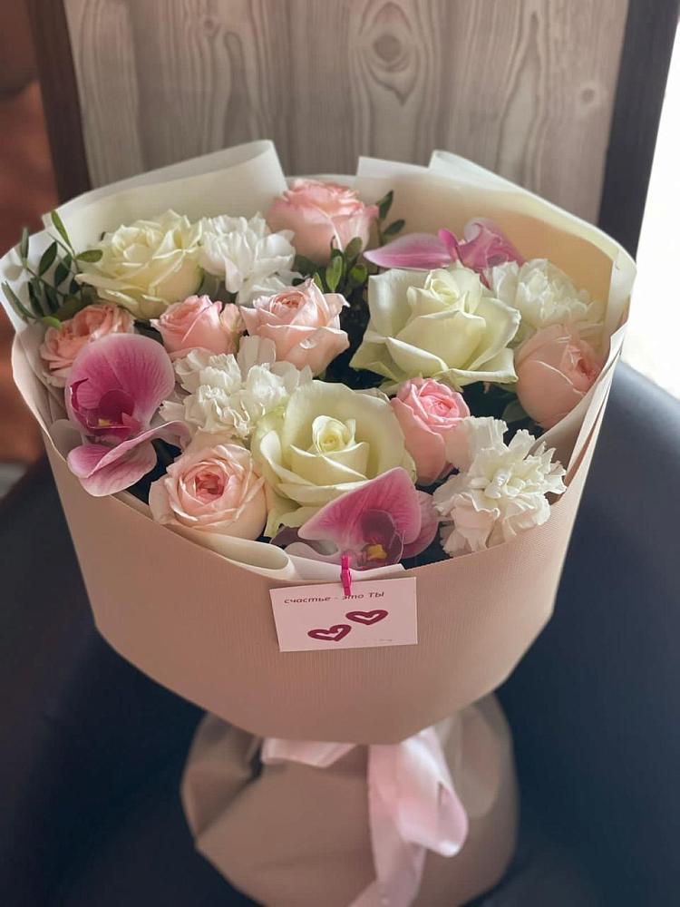 Букет цветов из: Орхидеи, Розы и Гвоздики в Глебычево