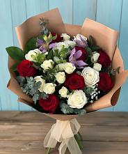 Букет цветов из:  Розы и Альстромерии в Глебычево