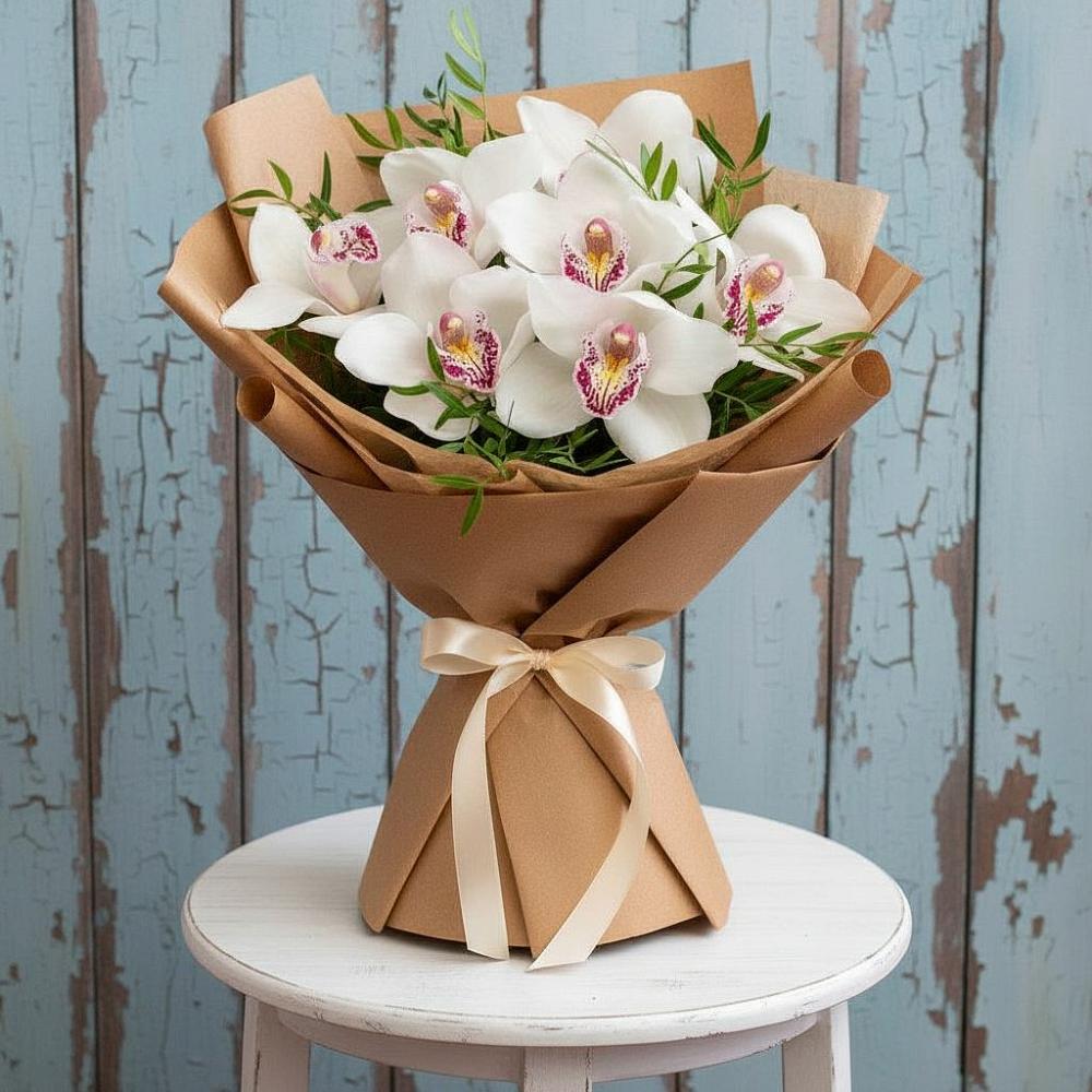 Букет цветов из: Орхидеи и Розы в Глебычево