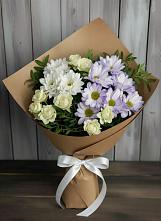 Букет цветов из:  Хризантемы и Розы в Глебычево