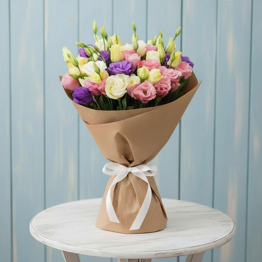 Букет цветов из: Лизиантусы в Глебычево