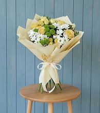 Букет цветов из:  Хризантемы и Розы в Глебычево