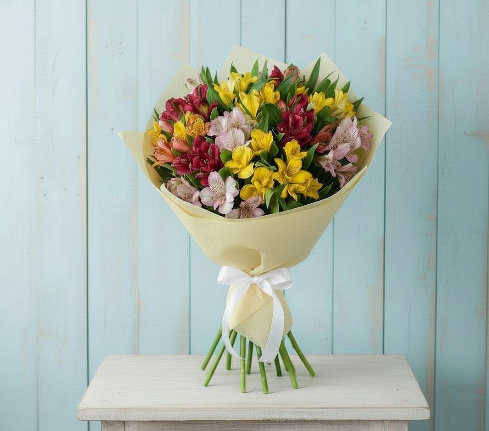 Букет цветов из: Альстромерии в Глебычево