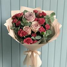Букет цветов из:  Гвоздики и Розы в Глебычево