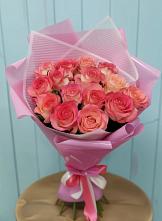 Букет 15 Розовых роз Равель #REPLACE_PRED# Глебычево