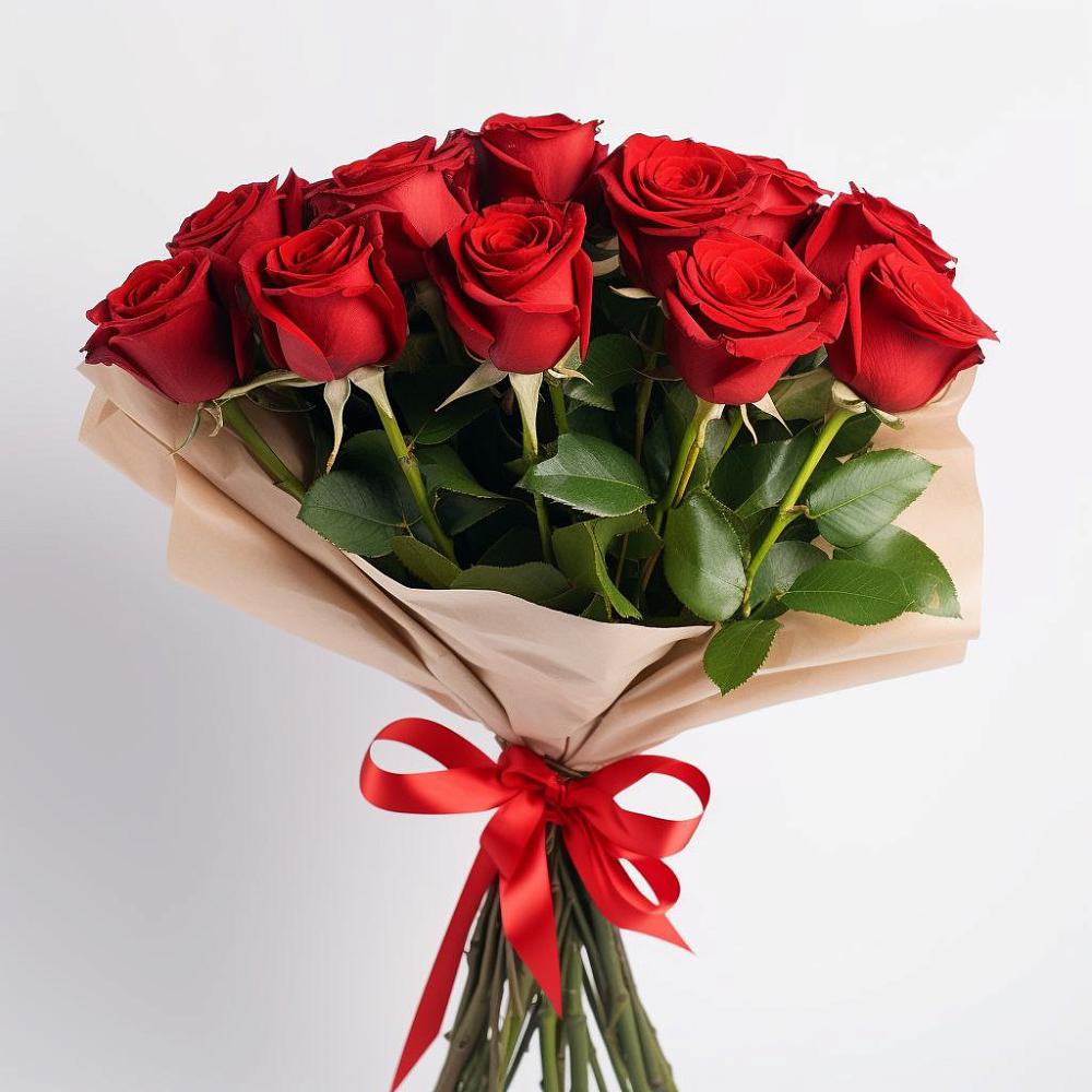 Букет 11 Красных роз Эдлесс Лав в Глебычево
