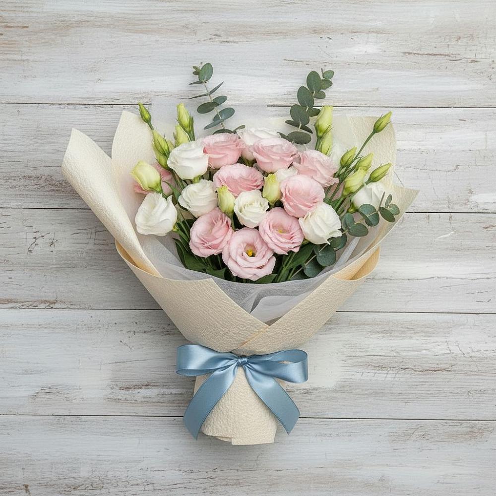 Букет цветов из: Лизиантусы в Глебычево